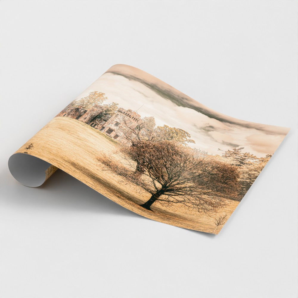 Painterly fine art photograph of Balloch Castle and rolling lawns, Loch Lomond Country Park, Scotland – wall art print by Soul of Alba Photography