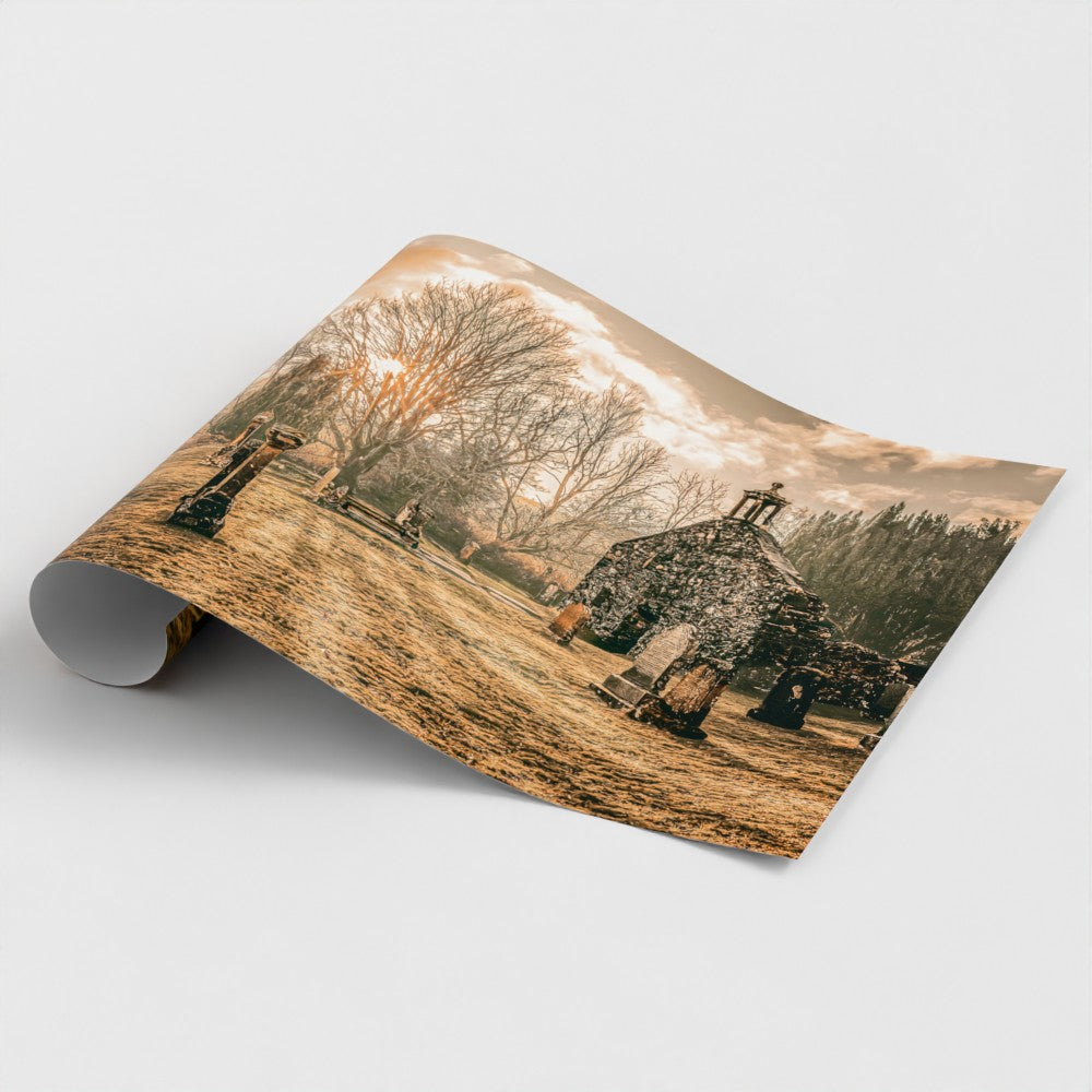 Rolled fine art print of Balquhidder Kirk in Perthshire, Scotland, professionally printed from an original Soul of Alba Photography image.