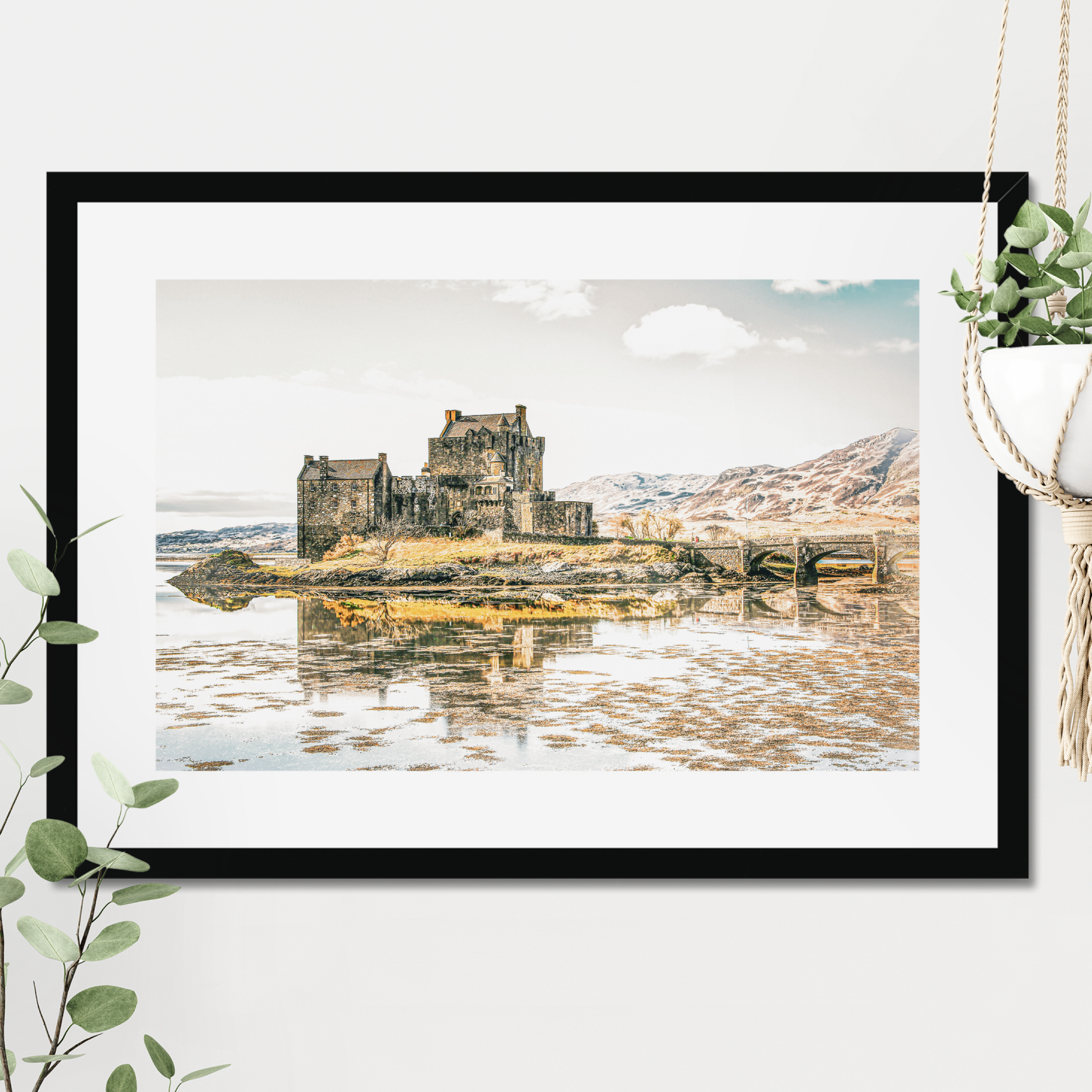 Eilean Donan Castle framed Scottish wall art print