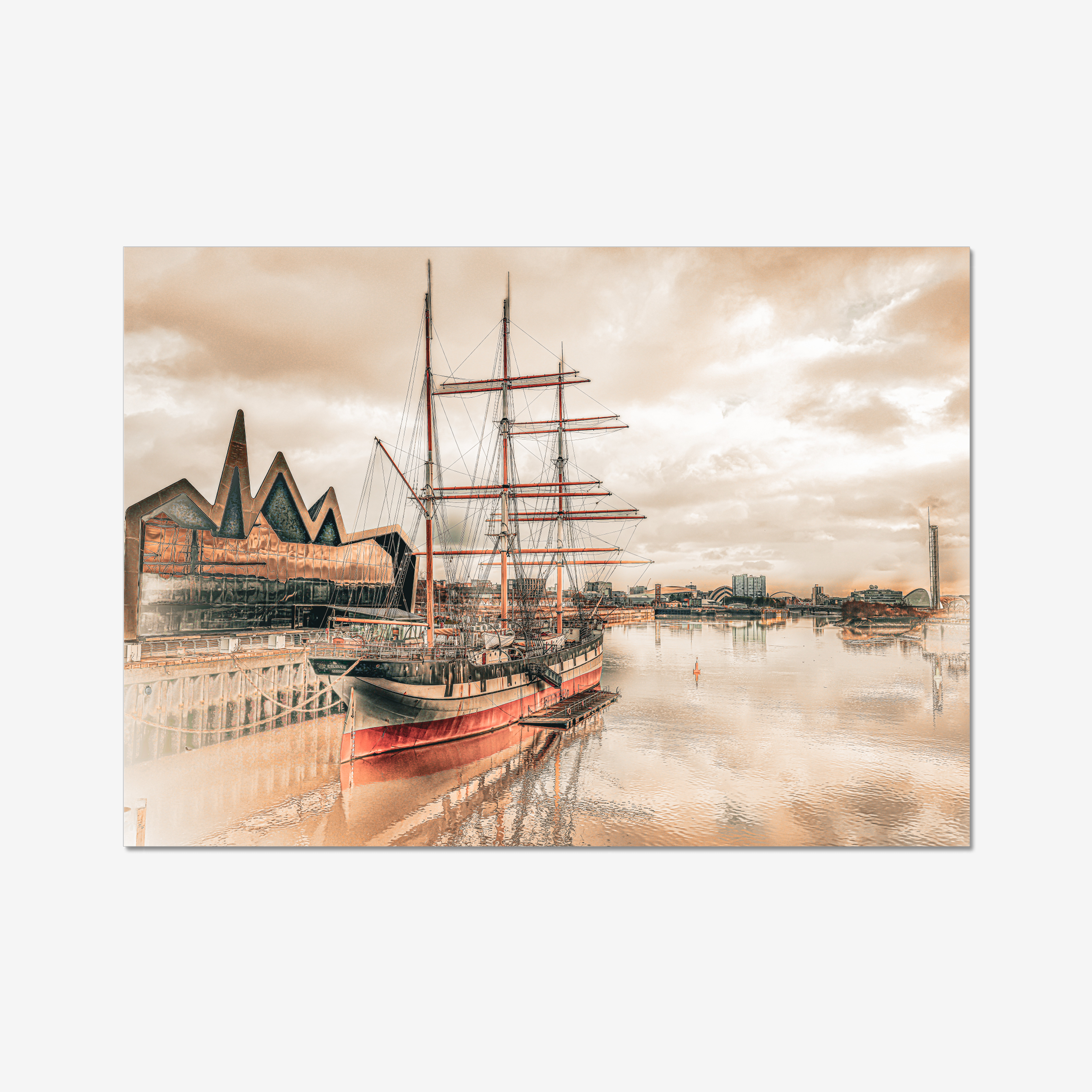 Tall Ship Glenlee at Riverside Museum Glasgow fine art photography print on the River Clyde