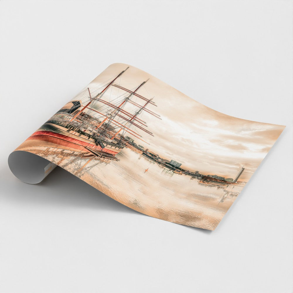 Glenlee Tall Ship unframed fine art print Scottish harbour photography