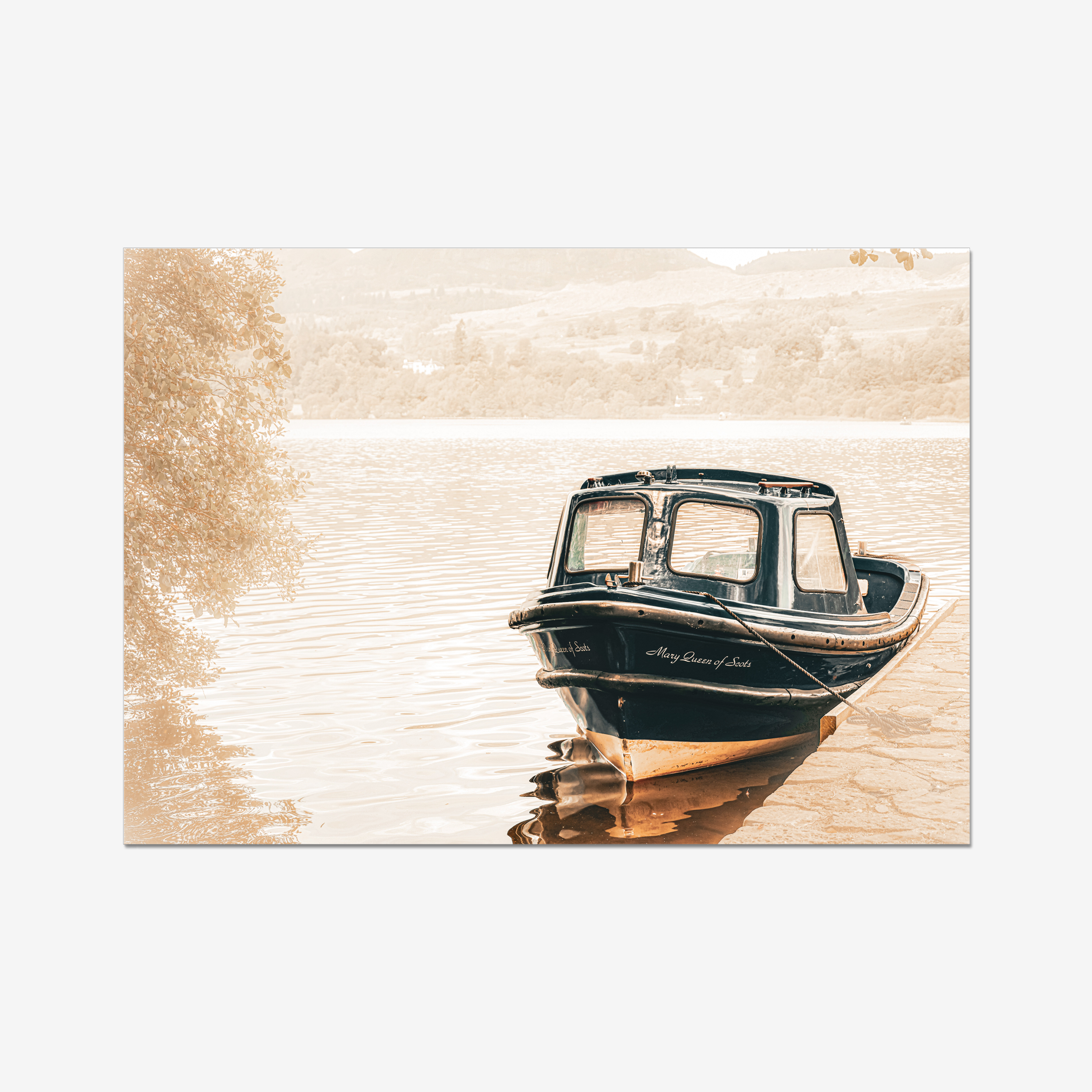 Boat on Lake of Menteith near Inchmahome Scotland fine art photography print