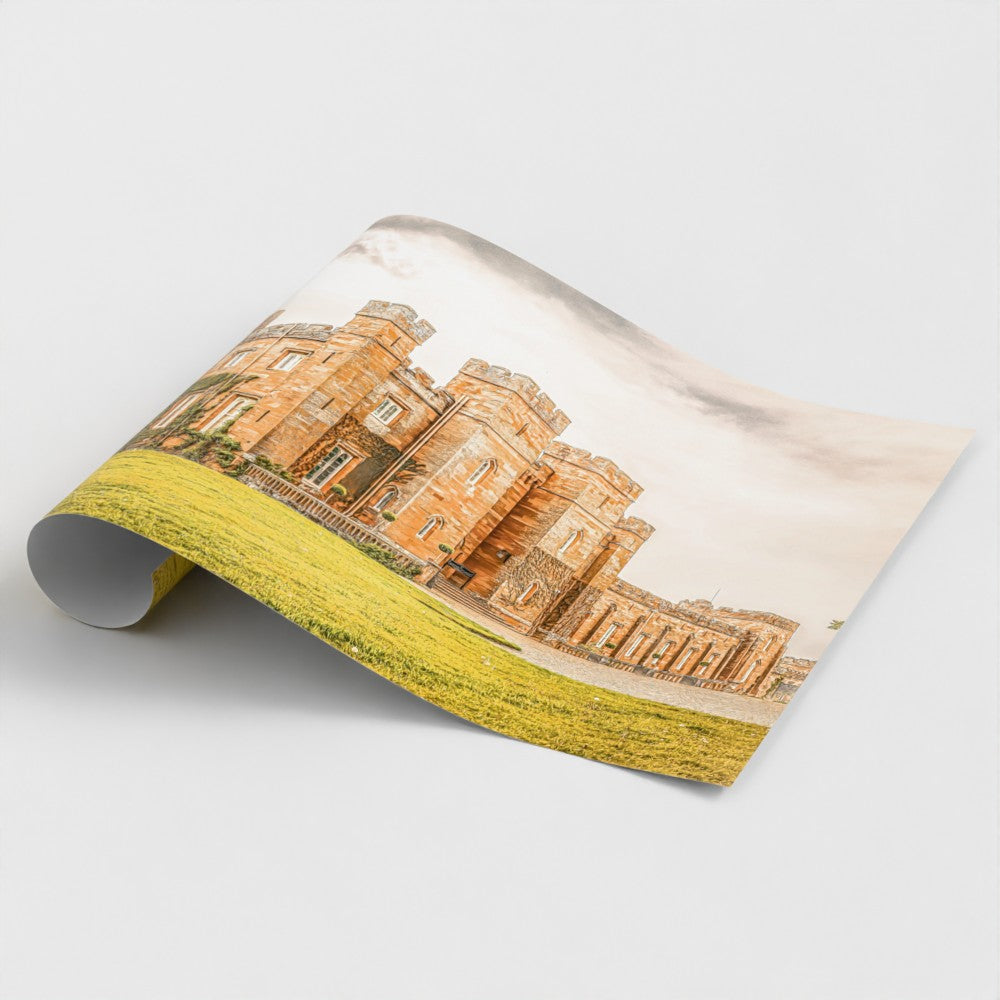 Rolled fine art print of Scone Palace in Perthshire, professionally printed on premium satin lustre photo paper and ready for framing.
