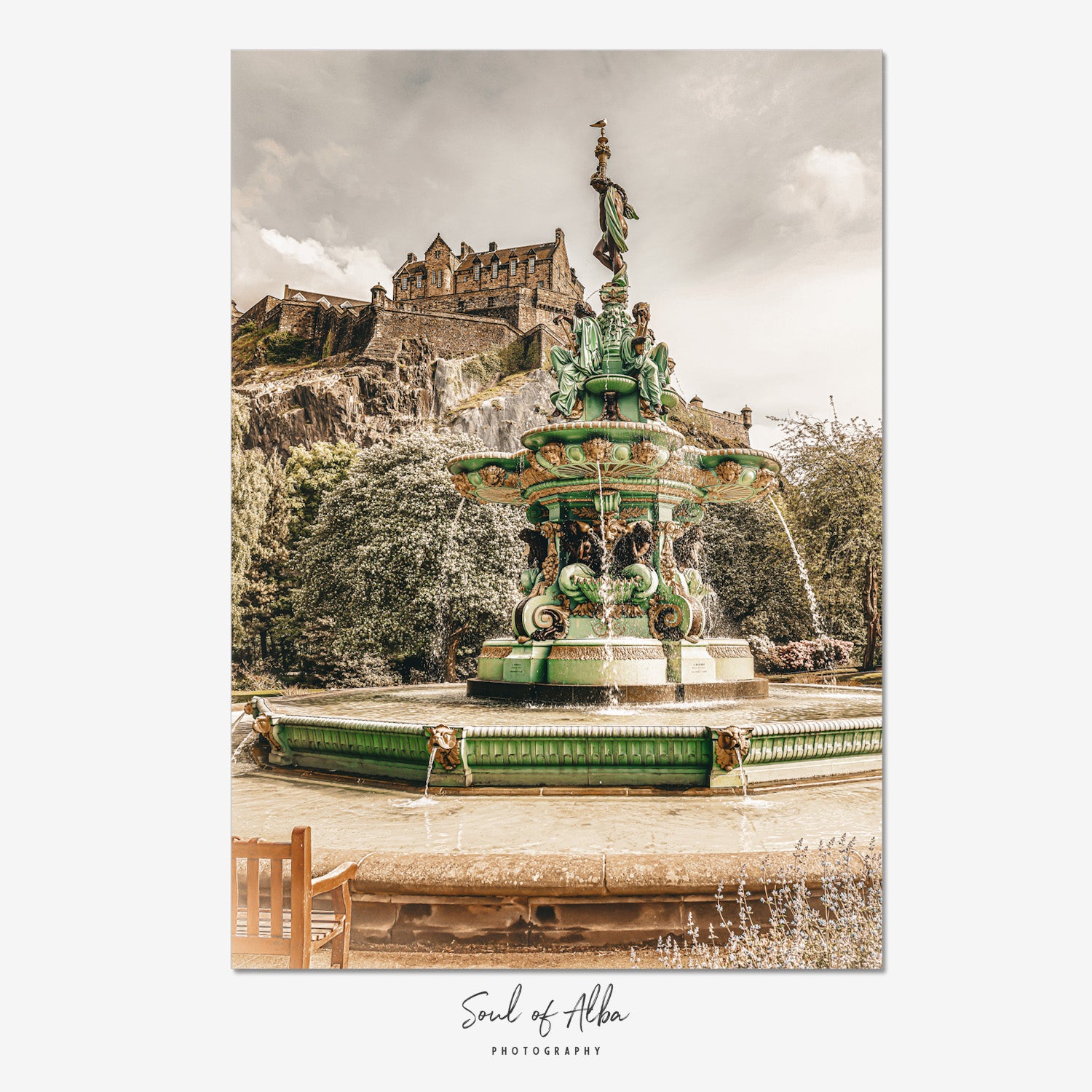 Ross Fountain Beneath the Castle | Princes Street Gardens print - Soul of Alba Photography