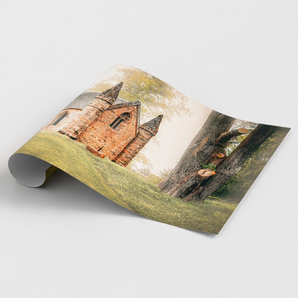 Rolled fine art print of Scone Palace Chapel in Perthshire, Scotland, professionally printed from an original Soul of Alba Photography image.
