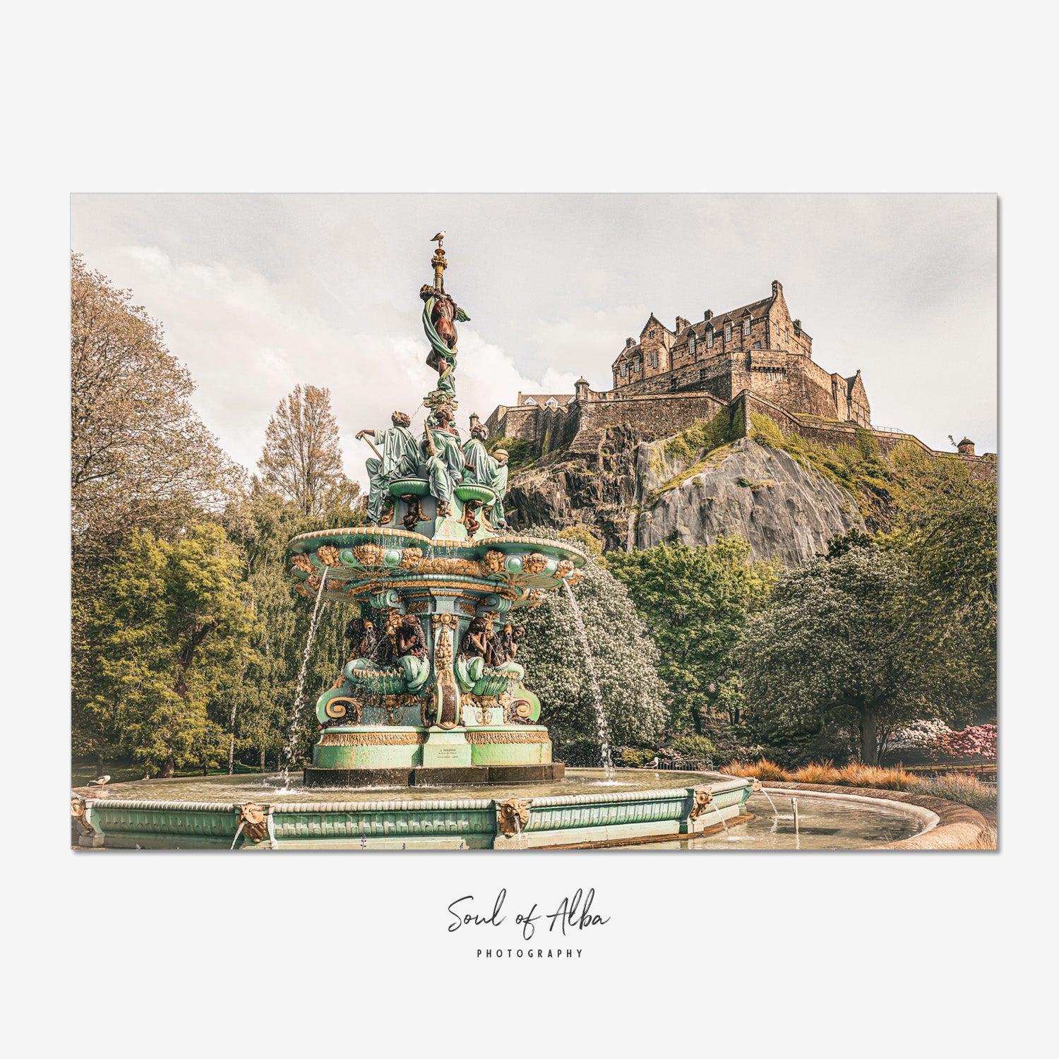 The Fountain Below the Fortress | Edinburgh Castle fine art print - Soul of Alba Photography
