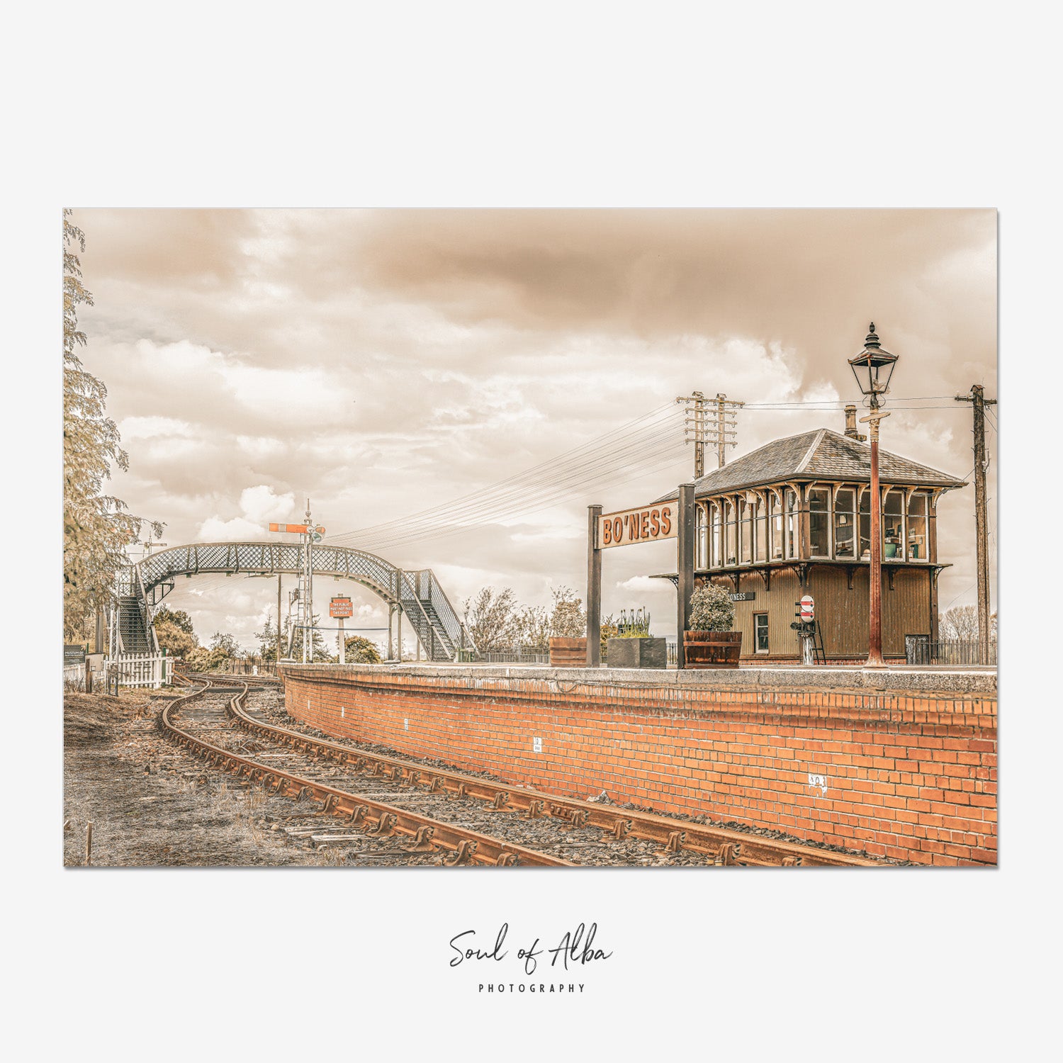 The Golden Age | Bo’ness Train Station Fine Art Print - Soul of Alba Photography