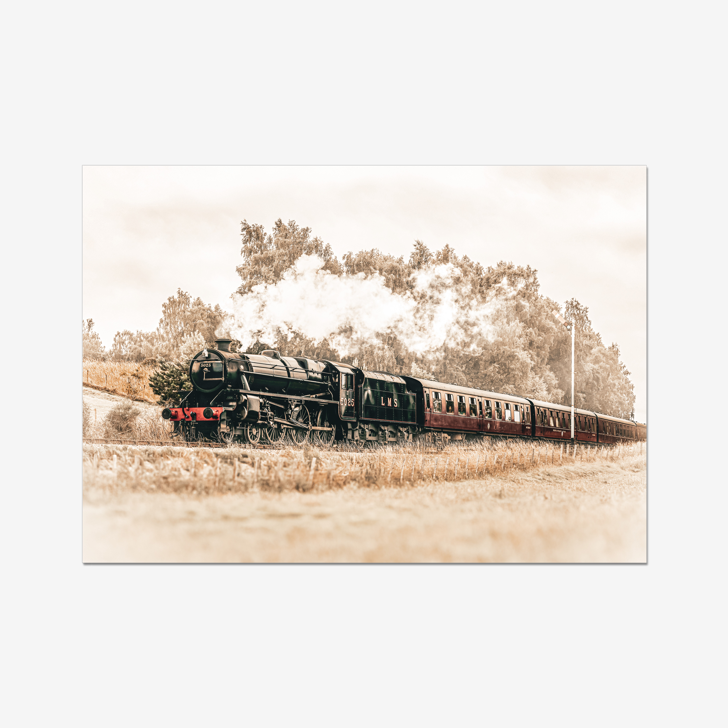 Strathspey Railway steam train Aviemore Scottish Highlands fine art photography print