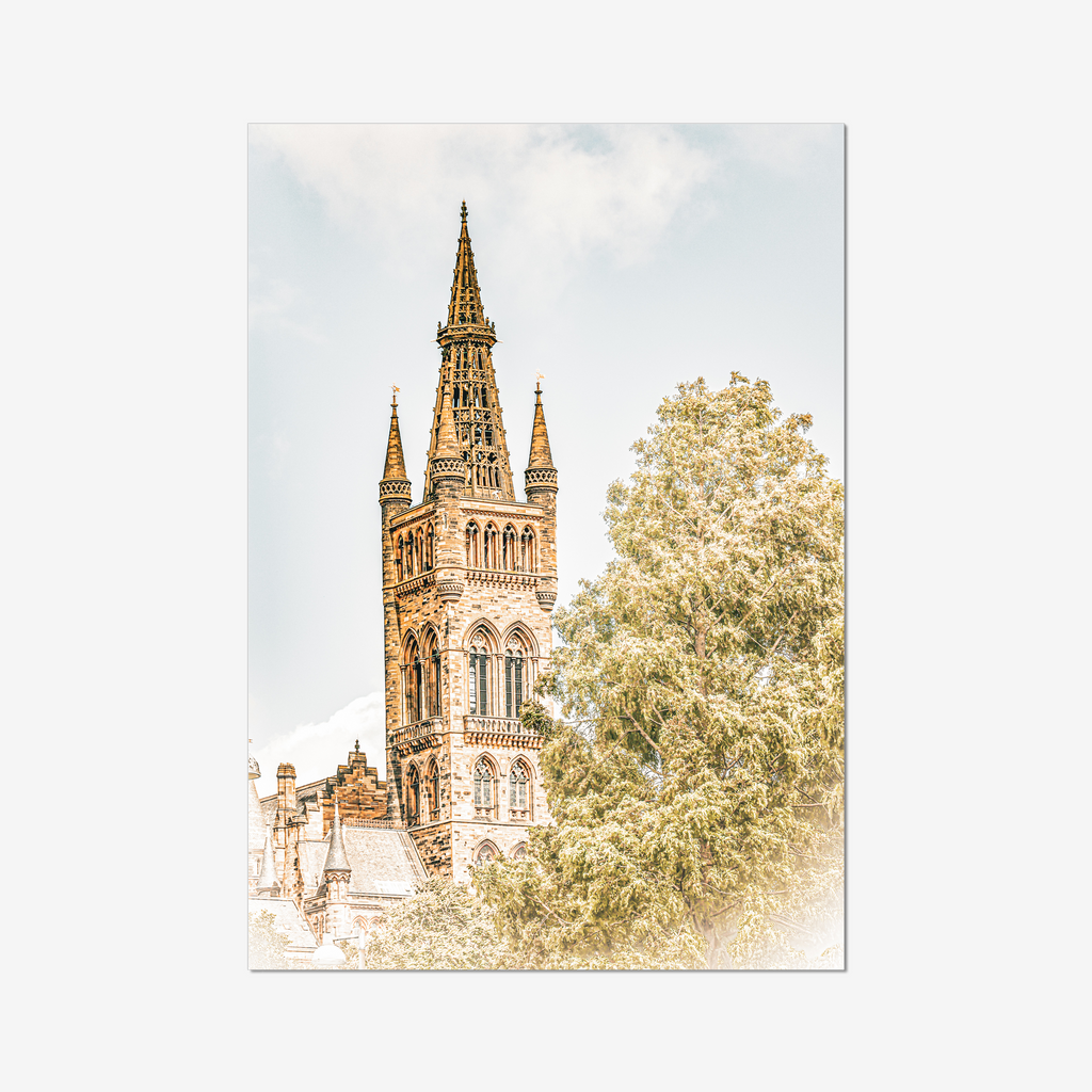 University of Glasgow fine art photography print — Gothic tower West End wall art
