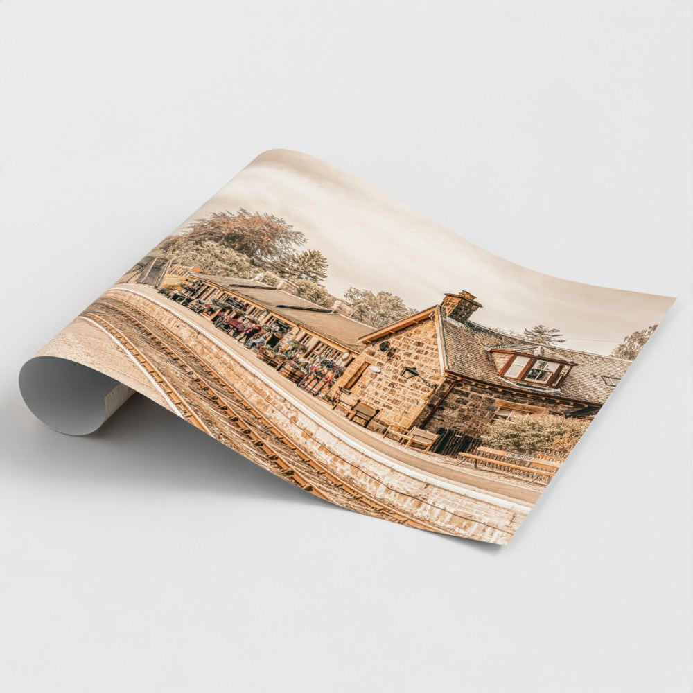 Boat of Garten Station giclee print on satin lustre paper — premium Scottish railway wall art